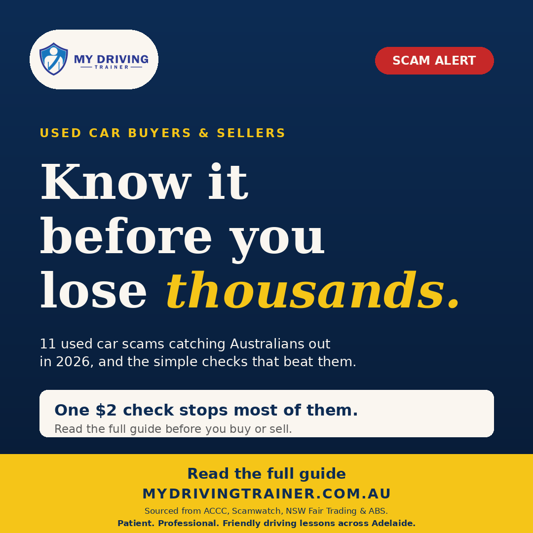 11 used car scams in Australia. A buyer and seller awareness guide from My Driving Trainer.